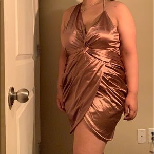 Fashion Nova faux wrap dress (never worn) with tag